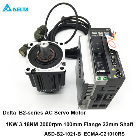 Новый 1 кВт B2 Delta AC servo 1000 Вт 3000 Нм 100 об/мин мм ASD-B2-1021-B набор привода двигателя и кабель 3 м ► Фото 1/6