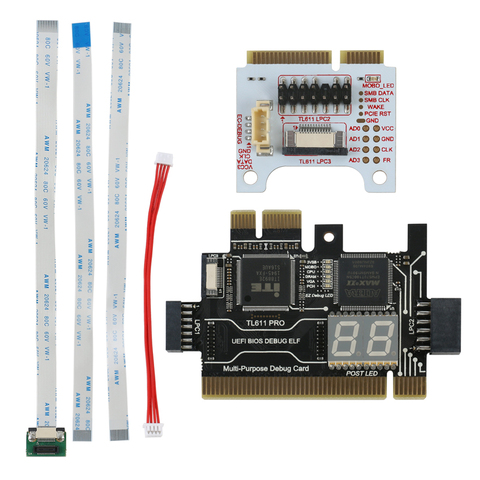 Универсальный диагностический анализатор материнской платы TL611 Pro PCI PCI-E Mini PCI-E LPC, тестер, карты отладки, обновленные TL460S ► Фото 1/6