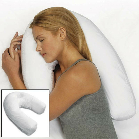 U Shaped Pillow Back & Neck Protective Support Cushion Non Allergenic Orthopedic Pillow with Ear Hole For Good Sleeping ► Фото 1/6