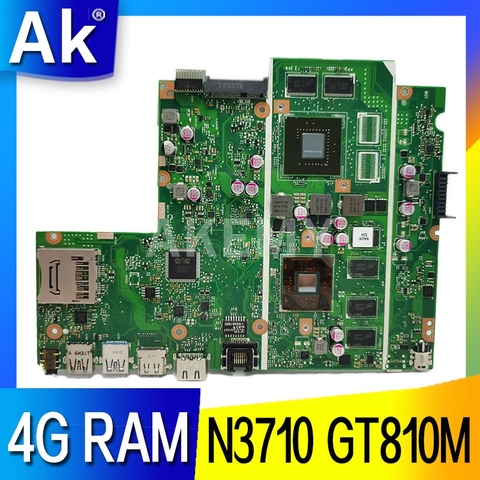 X541SC ноутбука материнская плата For Asus X541SC X541S D541SC тест оригинал материнской платы 4G-RAM N3710 CPU GT810M-2G ► Фото 1/6