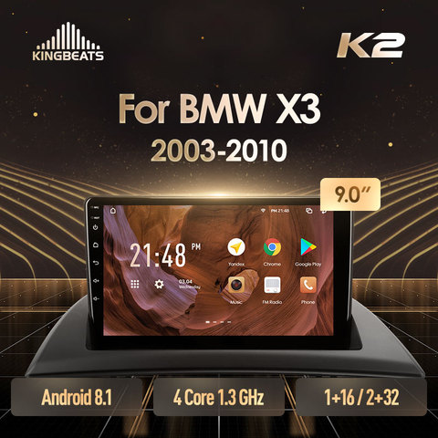KingBeats штатное головное устройство For BMW X3 E83 2003 - 2010 GPS Android 8.1 автомагнитола на андроид магнитола For БМВ Х3 E83 For автомобильная мультимедиа Octa Core 4 core*1.3G No 2din 2 din dvd ► Фото 1/6
