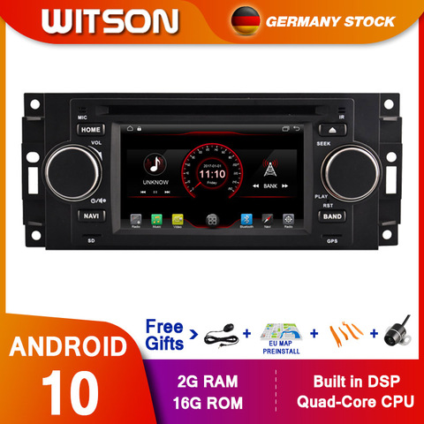 Автомобильный мультимедийный плеер WITSON, android 10, 5 дюймов, для Chrysler/300C/Dodge/Jeep/Commander/Compass/Grand Cherokee, радио, GPS, DVD ► Фото 1/5