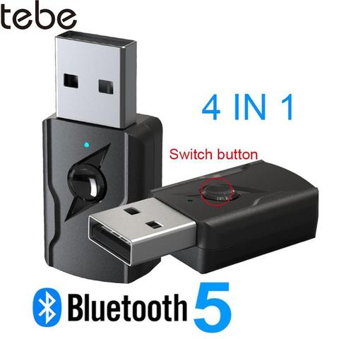 tebe 3,5 мм Aux Bluetooth стерео приемник передатчик адаптер беспроводной USB аудио ключ для ПК ТВ наушники Динамик ► Фото 1/6