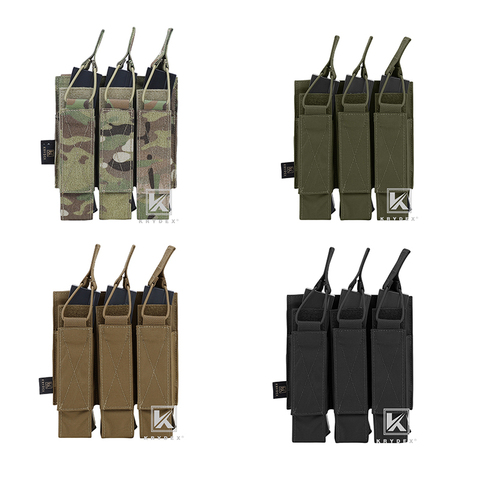 KRYDEX для MP5 MP7 KRISS Тройная сумка для магазина тактическая модульная облегченная модульная сумка с тройным открытым верхом SMG Mag Сумка-переноска для страйкбола охоты ► Фото 1/6