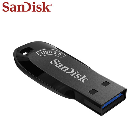 SanDisk USB 3,0 флэш-диск 128 Гб 64 ГБ 32 ГБ мини-ключ Флешка с ремешком черный флэш-накопитель карта памяти для компьютера ► Фото 1/6