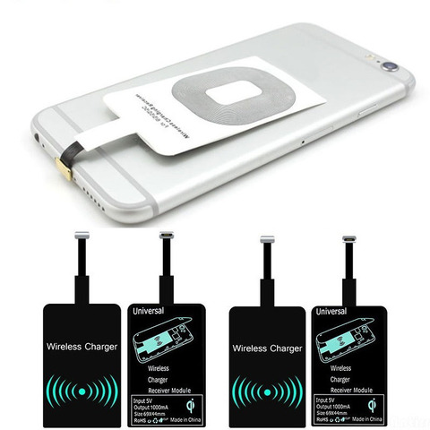 Беспроводное зарядное устройство Qi для Apple iPhone 6/6S/7 Plus/5 S/SE, с зарядным устройством, адаптер-приемник, катушка, 2022 ► Фото 1/6