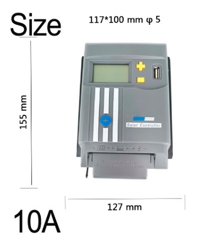 ЖК-дисплей MPPT 10A с Wi-Fi/Bluetooth 12В/24В, регулятор заряда батареи солнечной панели, двойной USB LifePo4 и литиевый .. ► Фото 1/3