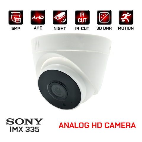 1080P SONY IMX323/335 ahd камера 2MP 5MP cctv видеонаблюдение охранная Внутренняя купольная аналоговая камера для дома ► Фото 1/6