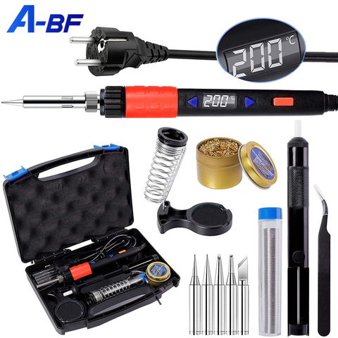 A-BF, цифровой электрический паяльник, светодиодный набор, 110 В, 220 В, электронные сварочные инструменты, регулируемый нагреватель температуры... ► Фото 1/6