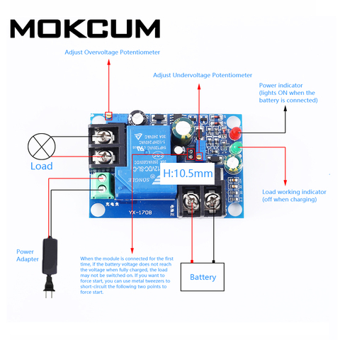 Защита батареи от перегрузки модуль защиты низкого напряжения плата защиты только для батареи 24 В ► Фото 1/6
