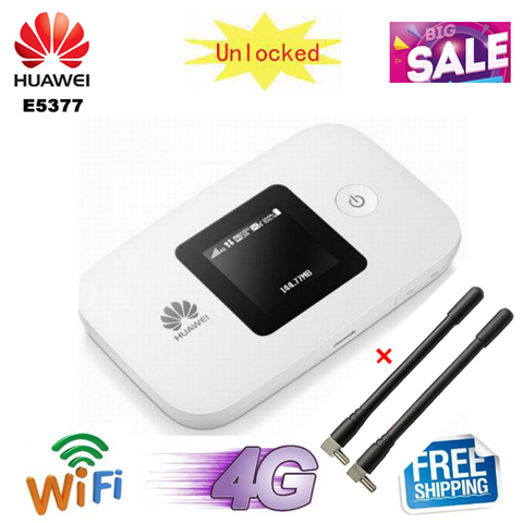 Оригинальный разблокированный Huawei E5377, маршрутизатор 4G LTE, 150 Мбит/с, CAT4, Мобильный Wi-Fi, беспроводная точка доступа ► Фото 1/6