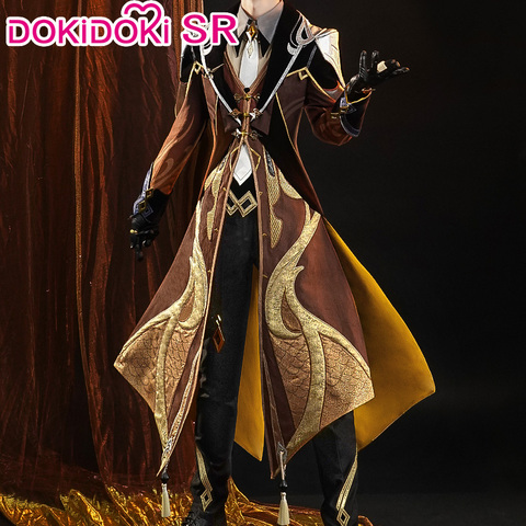 $1 депозит = $5 купон DokiDoki-SR Game Genshin Impact Cosplay Zhongli костюм Чжун ли для косплея ► Фото 1/4