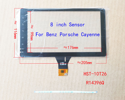 8 дюймов сенсорный экран Стекло Экран датчики, дигитайзеры сенсорный Панель для автомобильного радиоприемника PORSCHE Cayenne Benz HST 102T26-R143960 Q 6Pin ► Фото 1/3