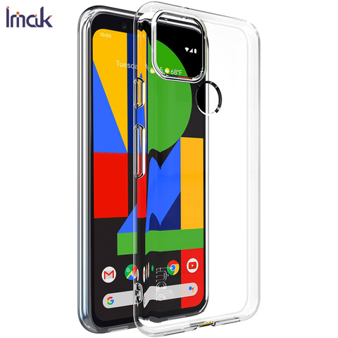 Для Google Pixel 5 Чехол IMAK Ультратонкий Мягкий ТПУ Прозрачная задняя крышка для телефона чехол для Google Pixel 4A 5G 4G ► Фото 1/6