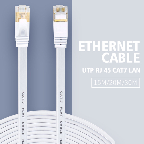 Сетевой Ethernet-Кабель Cat7, сетевой кабель UTP RJ 45, сетевой кабель Rj45, Соединительный шнур/15 м/20 м/30 м для маршрутизатора, кабеля Ethernet для ноутбука ► Фото 1/6