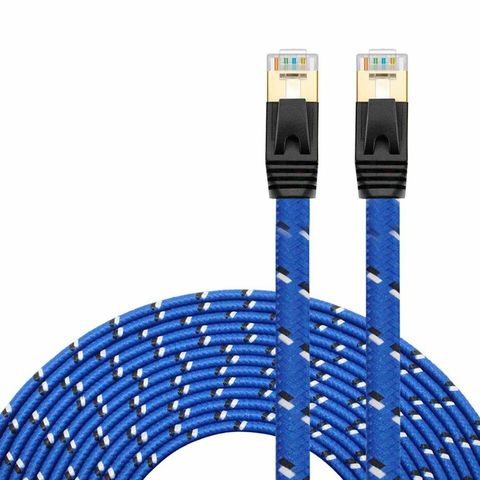 Экранированный кабель Cat7 RJ45 из чистой меди, 3 фута, 6 футов, 10 футов, 15 футов, 30 футов, 30 см/50 см/1 м/1,5 м/2 м/3 м/5 м/10 м, сетевой Ethernet LAN кабель, Интерне... ► Фото 1/6