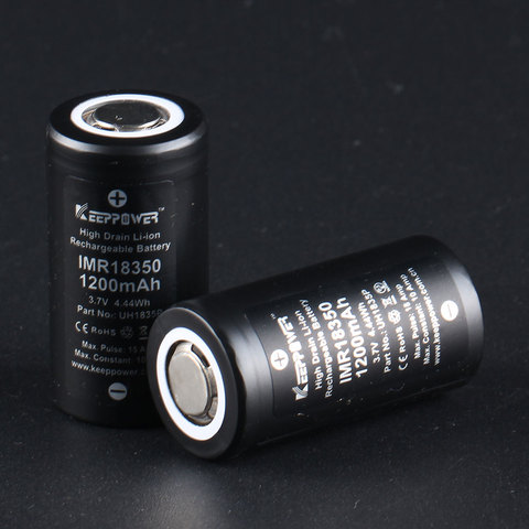 Keeppower 18350 литиевая батарея, 1200 мАч ► Фото 1/3