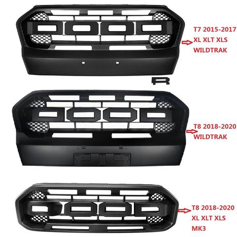 Высококачественная Передняя Сетчатая Маска из АБС-пластика с собственным дизайном, Черная решетка, грили, подходит для RANGER T7 T8 XLT WILDTRAK RAPTOR ... ► Фото 1/6