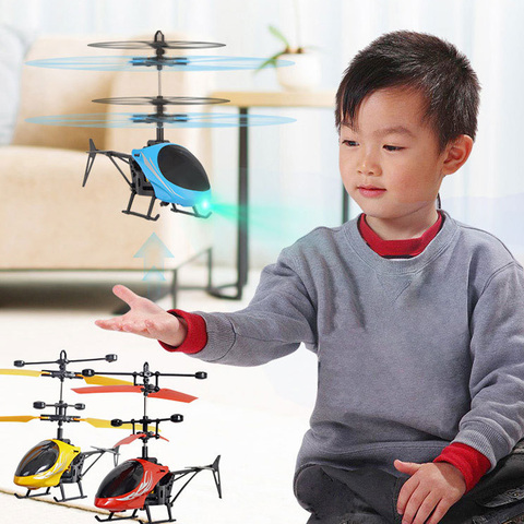 Радиоуправляемый мини-Дрон KaKBeir, Летающий вертолет, самолет с подвеской, индукционный вертолет, детская игрушка со светодиодсветильник кой, игрушка с дистанционным управлением для детей ► Фото 1/6