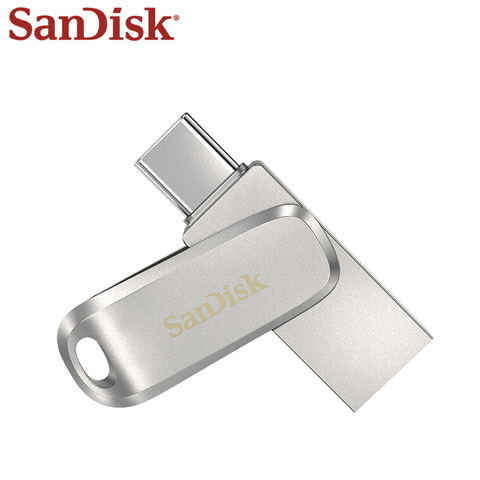 Оригинальный двойной флеш-накопитель SanDisk Dual OTG USB флэш-накопитель Тип-C USB флэш-накопитель до 150 МБ/с. флешки 128 Гб 64 Гб оперативной памяти, 32 Гб ... ► Фото 1/5