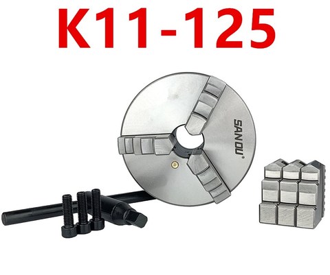 SAN OU K11- 80/K11- 100/K11- 125 3 кулачковый токарный патрон 80 мм/100 мм/125 мм/a гаечный ключ, 3 винта/положительный коготь и Обратный Коготь ► Фото 1/6