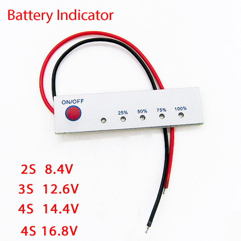 Индикатор емкости литий-ионных аккумуляторов 2S/3S/4S BMS 18650, индикатор уровня заряда литиевых аккумуляторов, тестер уровня заряда ЖК-дисплея ► Фото 1/6