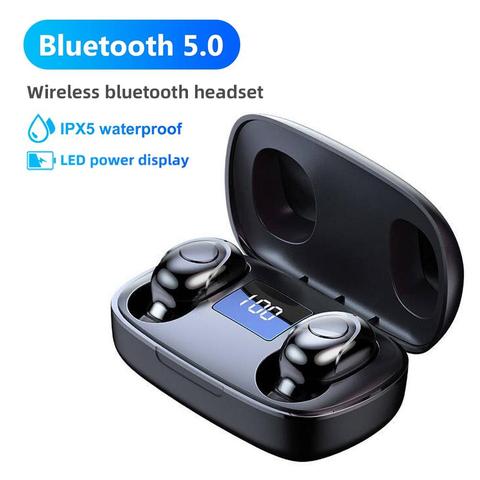 S9 наушники-вкладыши TWS Bluetooth 5,0 Беспроводной In-Ear стерео наушники Водонепроницаемый спортивные наушники с светодиодный цифровой Дисплей зар... ► Фото 1/6