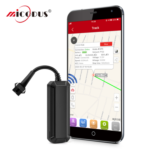 MiCODUS Самый дешевый мини GPS трекер автомобильный GPS мотоцикл MV710 8-95V отключение топлива превышение скорости Вибрация ACC оповещения Автомобиль... ► Фото 1/6