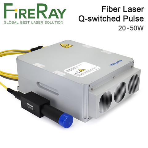 Фирменный импульсный оптоволоконный лазерный источник FireRay Raycus, 20 Вт, 30 Вт, 50 Вт, 1064 нм, высококачественный лазерный модуль для волоконной лазерной маркировочной машины ► Фото 1/6