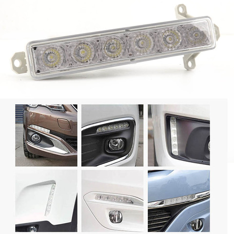 6LED Автомобильные дневные ходовые огни для Citroen C1 2006-17 C3 2015-19 для Citroen C-Elysee 2016 -19 DRL для Peugeot 308 источник света ► Фото 1/6