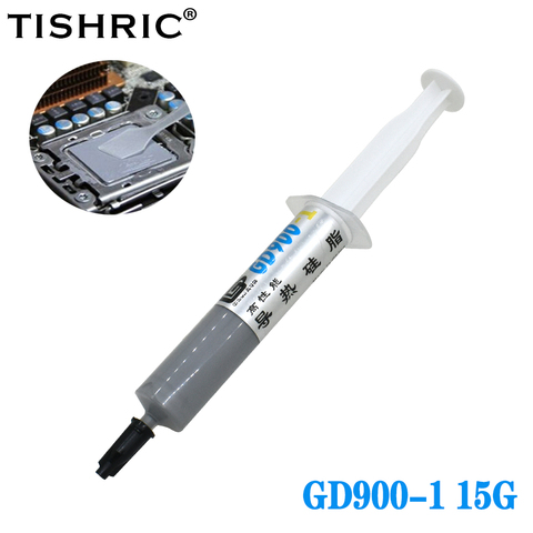 Термальная смазка TISHRIC 15G GD900 1 кулер для процессора термальная паста для процессора Охлаждающий радиатор вентилятора штукатурка GD900 охладит... ► Фото 1/6