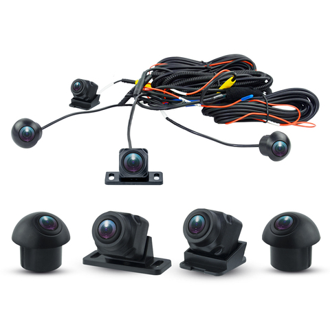 HD 3D 360 камера Автомобильная система наблюдения за птицами 4 камеры 360 720P SONY 225 тыловая/передняя/левая/правая 3D 360 камера для Android автомобильное ... ► Фото 1/6