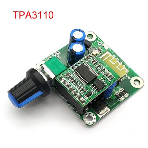 Цифровой стерео аудио усилитель мощности TPA3110 15 Вт + 15 Вт с поддержкой Bluetooth 4,2, плата модуля 12-24 В для автомобиля, для USB-динамика, портативный динамик ► Фото 1/4