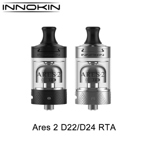 Оригинальный испаритель Innokin Ares 2 D22 RTA D24 MTL RTA Tank 2 мл/4 мл, с контролем воздушного потока, диаметр 22 мм/24 мм ► Фото 1/3