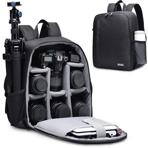 Многофункциональный рюкзак для камеры CADeN, сумка для цифровой DSLR камеры, водонепроницаемая сумка для наружной камеры, чехол для фото для Nikon Canon Sony ► Фото 1/6