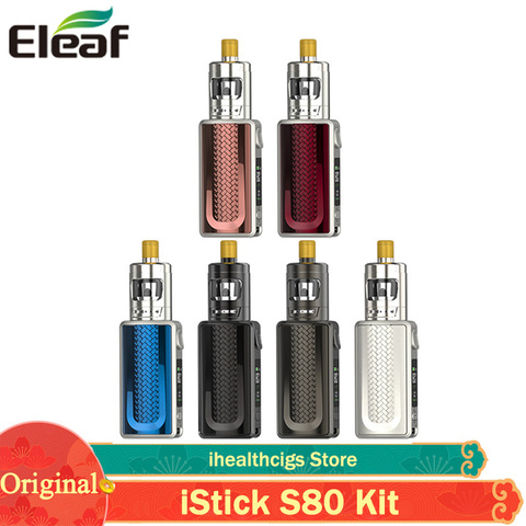 Оригинальный набор Eleaf iStick S80 80 Вт iStick S80 бокс-мод аккумулятор 1800 мАч вейп 3,8 мл бак GZeno катушка GZ электронная сигарета вейп ► Фото 1/6