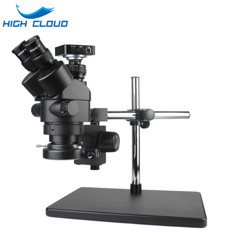 Цифровой мультифокальный Тринокулярный стереомикроскоп 38MP HDMI USB 3.5X-90X, видеокамера, промышленный микроскоп, инструмент для пайки и ремонта ► Фото 1/6