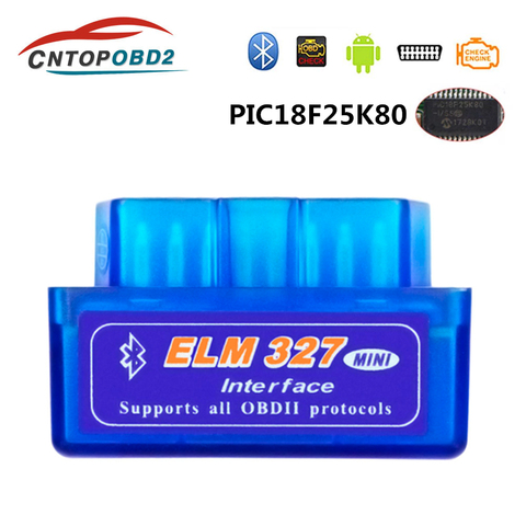 Супер Мини ELM327 OBD2 сканер ELM327 Bluetooth V 1,5/2,1 OBD2 автомобильный диагностический инструмент для Android/Windows/Symbian OBDII протокол ► Фото 1/6