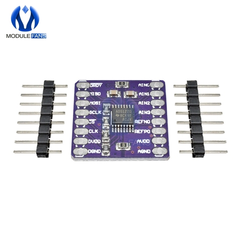 Аналого-цифровой ADC 24-битный Преобразователь A/D, модуль датчика I2C, IIC, SPI, низкая мощность, 24-битная плата для измерения температуры ► Фото 1/6