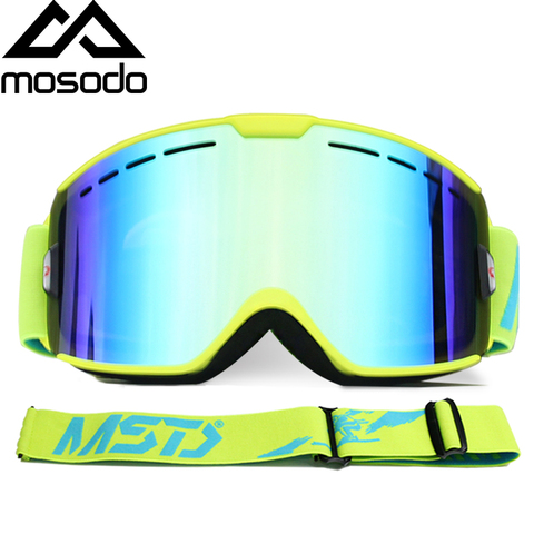 Лыжные очки Mosodo с двухслойными поляризованными линзами, незапотевающие лыжные очки UV400, легкие лыжные очки для мужчин и женщин ► Фото 1/6