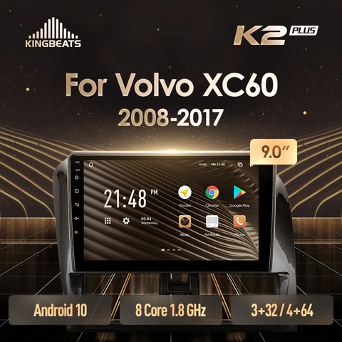 KingBeats штатное головное устройство For Volvo XC60 I 1 2008 - 2017 GPS Android автомагнитола на андроид магнитола For Вольво хс 60 1 For автомобильная мультимедиа Octa Core 8 core*1.8G No 2din 2 din dvd ► Фото 1/6