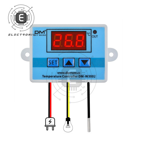 W3002 цифровой Управление Температура микрокомпьютерный термостат переключатель термометр Новый терморегулятор 12/24/220V ► Фото 1/1