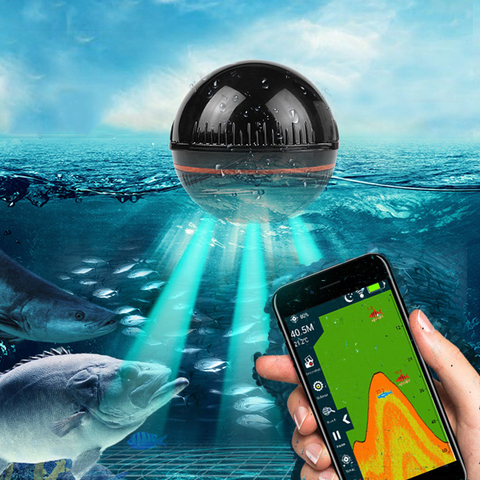 Erchang беспроводной портативный рыболокатор, эхолот, рыболокатор для озера, моря, рыбалки, сигнализация, глубина для IOS Iphone Android ► Фото 1/6