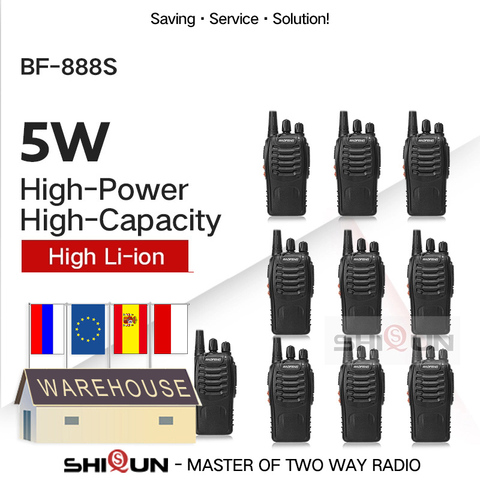 2 шт. 4 шт. 10 шт. Baofeng BF-888S рация 888s 5 Вт 400-470 МГц UHF BF888s BF 888S H777 Дешевые двухстороннее радио USB зарядное устройство ► Фото 1/6