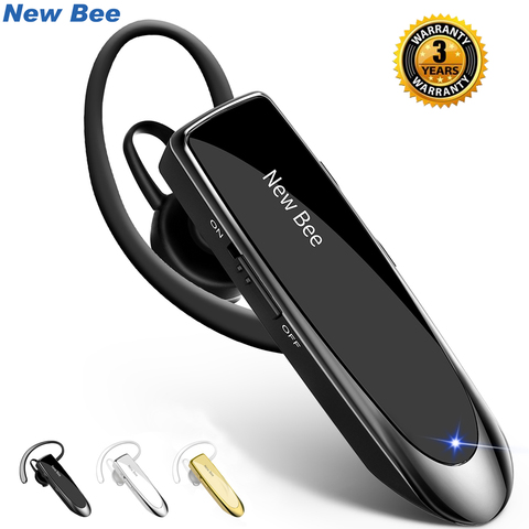 New Bee Bluetooth наушники Handsfree гарнитура 22H работы в режиме воспроизведения музыки вождения гарнитуры с сопротивление разрыву CVC 6,0 с микрофоном для iPhone Xiaomi Android ► Фото 1/6