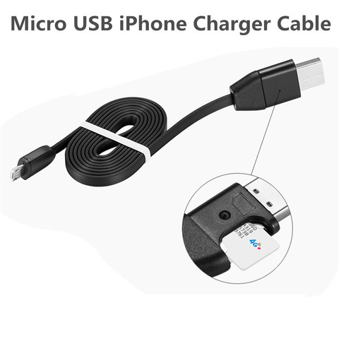 Micro USB зарядный кабель GPS-локатор GSM GPRS отслеживание в реальном времени для iPhone и Android-кабеля ► Фото 1/6