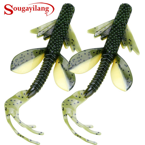 Sougayilang из 2 предметов Swimbait червяк приманка для рыбалки 10g 125 мм мягкая рыболовная приманка для морской воды/Пресноводная Рыбалка Воблеры Прим... ► Фото 1/6