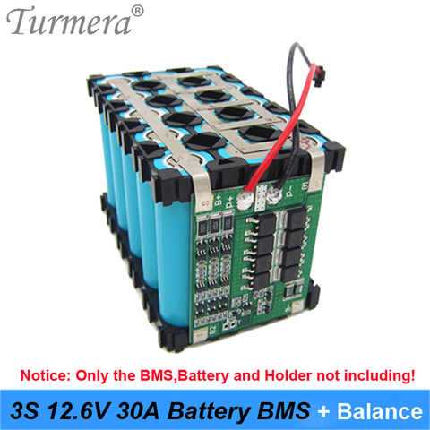 3S 30A 11,1 V 12,6 V 18650 литиевая батарея Защитная плата для отвертки дрель 40A ток с балансом ► Фото 1/6