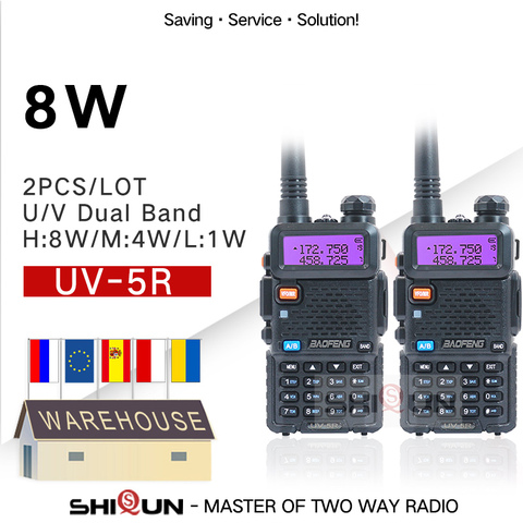 1/2 шт. Baofeng UV-5R 8 Вт Любительское радио портативная рация Pofung UV-5R VHF/UHF радио двухдиапазонное двухстороннее радио UV 5r CB радио ► Фото 1/6