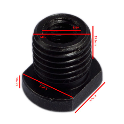 M10 на M16 резьбовой угловой шлифовальный станок, конвертер 100 градусов стандарта ► Фото 1/6